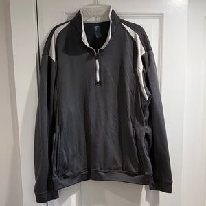 PGA Tour Gray and White Quarter-Zip Sweatshirt